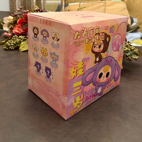 NWT ONE BLIND BOX: BABY THREE BIG HEAD BABY ZIPPER BAG PLUSH SERIES - Picture 4 of 13